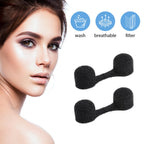Dimeho 300 Pieces Nose Plug Filter Disposable Nose Dust Filters Bulk Sponge Nostril Filters for Spray Tanning Welding Dust Allergies DustConstruction Areas (Black)