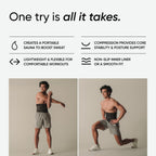 Sports Research Sweet Sweat Waist Trimmer (Core Series) - Premium Sweat Enhancing Fitness Band for Women & Men - Adjustable Fit �� Latex-Free Neoprene - Matte Black, Large