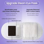 BeHoomi 20Packs Steam Eye Mask, Heated Eye Mask Warm Compress for Eyes, Disposable Self Heating Steam Mask for Home, Sleep, Spa, Travel Essentials & Relaxation Gifts, Valentine's Day Gifts (Lavender)
