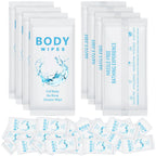 Treela 300 Pcs Large Body Wipes Bulk Deodorant Travel Size for Homeless Care Package Supplies Individually Wrapped Adults Bathing No Rinse Wet Wipes Men Women Hygiene Items(7.09" X 9.84",White)