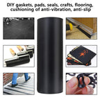 Neoprene Rubber Sheet 1/8" Thick x 16" Wide x 30" Long, Solid Rubber Sheets, Rolls & Strips for Gaskets Material, Pads, Crafts, Weather Stripping, Flooring, Black