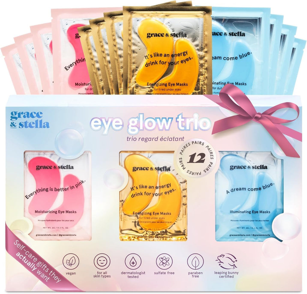 grace & stella Under Eye Patches - Perfect Gifts for Women (12 Pairs)