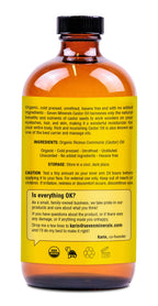 Seven Minerals New 16 fl oz Glass Bottle Castor Oil Organic Cold Pressed Unrefined Glass Bottle Pack - 100% Pure USDA Certified Organic Hexane Free