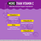 Airborne Elderberry + Zinc & Vitamin C Gummies for Adults, Immune Support with Antioxidants Vitamins C, D & E, 130 Count, Elderberry Flavor