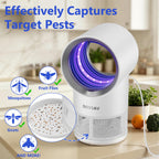 Fruit Fly Trap for Indoors, White Bug Zapper Indoor with Suction & Timer