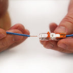 221-2401 | WAGO Lever-Nuts® Inline Splicing Connector | for Solid and Stranded Conductors | 2-Conductor with Operating levers | 20-12 AWG | Transparent housing | White Cover | [Bag of 500 Pieces]