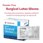 Dealmed Disposable Latex Gloves – Medical Gloves, Multi-Layer, Size 7, 50 Pairs Per Box