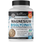 Magnesium Bisglycinate 100% Chelate No-Laxative Effect - Maximum Absorption & Bioavailability, Fully Reacted & Buffered - Healthy Energy Muscle Bone & Joint Support - Non-GMO Project Verified - 90 ct