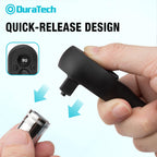 DURATECH 3-Piece Drive Ratchet, 1/4", 3/8", 1/2" 90-Tooth Quick-Release Ratchet Wrench, Reversible, Cr-V Made, 4° Swing, Manganese Phosphate Black Finish, Gifts for Men Gifts for Women