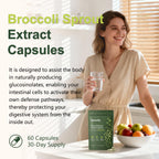 Keravive Hair Sproutly Broccoli Sprout Extract Capsules | with Glucoraphanin & Myrosinase, Sulforaphane Precursor Support with Mustard Seed Extract & Vitamin C | Vegan Non-GMO | 60 Capsules