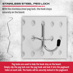 Ultimate 121-Piece Pegboard Hooks Set, Pegboard Accessories with Metal Hooks, Durable Peg Board Organizer Accessories, Pegboard Bins, Peg Board Tool Utility Hooks