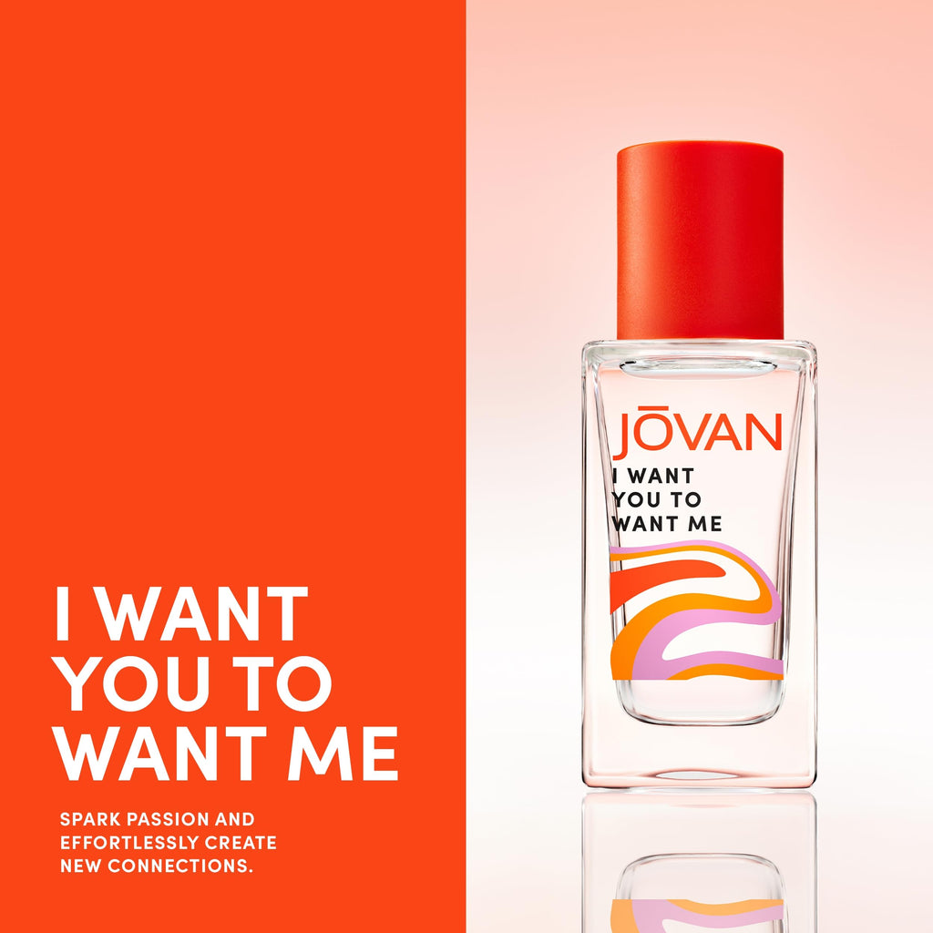 Jovan I Want You To Want Me Eau de Parfum 1.7 fl oz (Pack of 1), Notes of Pink Pepper, Musk, and Rose, Unisex Fragrance, Long Lasting, Everyday Fragrance, Travel Size