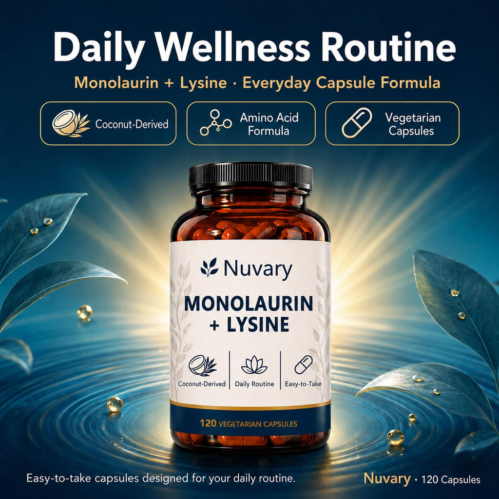 Nuvary Monolaurin Lysine Capsules, 120 Count (1)