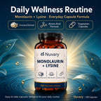 Nuvary Monolaurin Lysine Capsules, 120 Count (1)