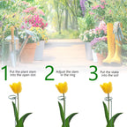 Thealyn 20 Pack 16 Inch Plant Support Stakes, Metal Single stemmed Flower Support Hoops，Garden Plant Stakes Plant Prop for Amaryllis Orchid Lily Rose Peony Tomatoes Gladiolus
