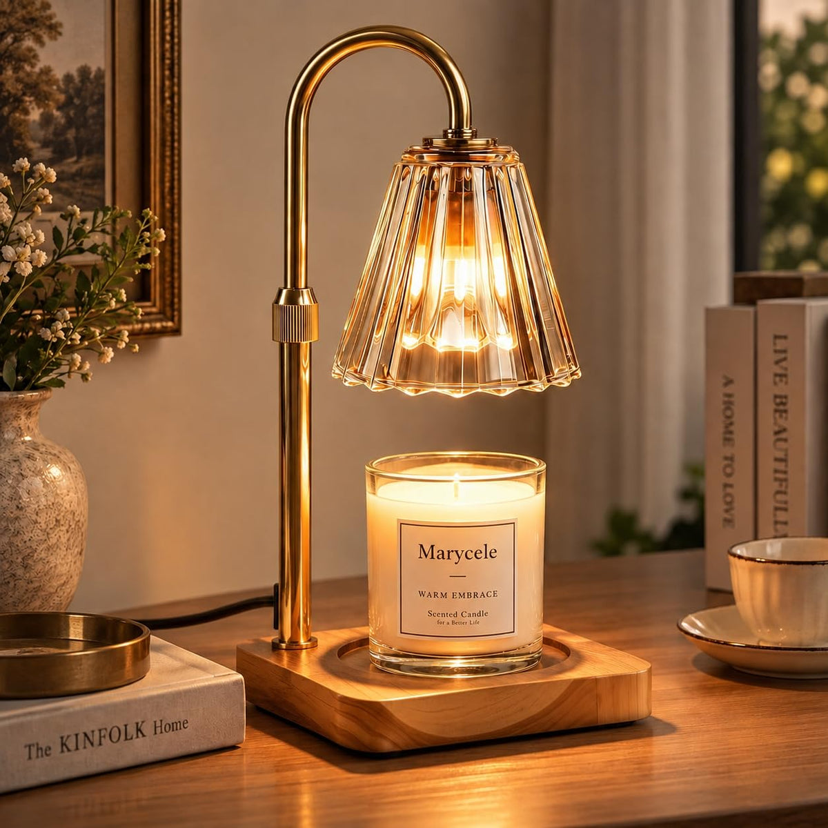 Marycele Candle Warmer Lamp with Timer for Yankee Candles, Christmas Decor