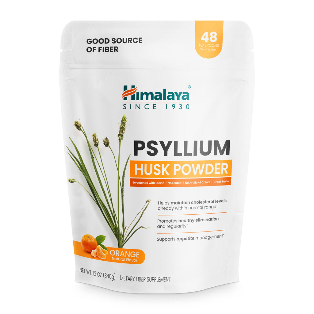 Himalaya Organic Psyllium Husk Powder, Daily Dietary Fiber Supplement, Regularity, Appetite Management, USDA Certified Organic, Non-GMO, No Artificial Colors, Unflavored, 56-Teaspoon Supply, 12 Oz