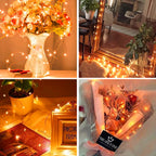 Ineximun 24 Pack LED Fairy Lights Battery Operated 7Ft 20Led Warm White Mini String Lights Waterproof Christmas Lights for Mason Jars Bedroom DIY Party Wedding Christmas Decor