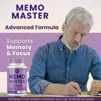 Valdivia Memo Master Capsules - Premium MemoMaster Daily Memory & Focus, All Natural Memory Formula for Wellness - 60 Capsules for 1 Month
