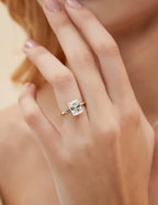 EAMTI 925 Sterling Silver Engagement Rings for Women Radiant Cut Size 6.5