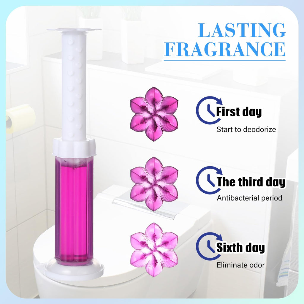 Heigble 16 Pcs Flower Toilet Gels 224 Count 8 Kinds Stamp Bowl Gel Scent Toilet Stain Removal Cleaner Air Freshener Flower Stamps Pack for Bathtubs Bathroom