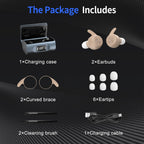 OTC Hearing Aids for Seniors & Adults - Rechargeable, 25+ Hour Battery Life, Advanced Noise Cancellation, 5-Level Volume & Memory, Clear Sound, Comfort-Fit