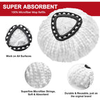 6 Pack Mop Replacement Heads for Spin Mop, Microfiber Spin Mop Refills, Easy Cleaning Mop Head Replacement