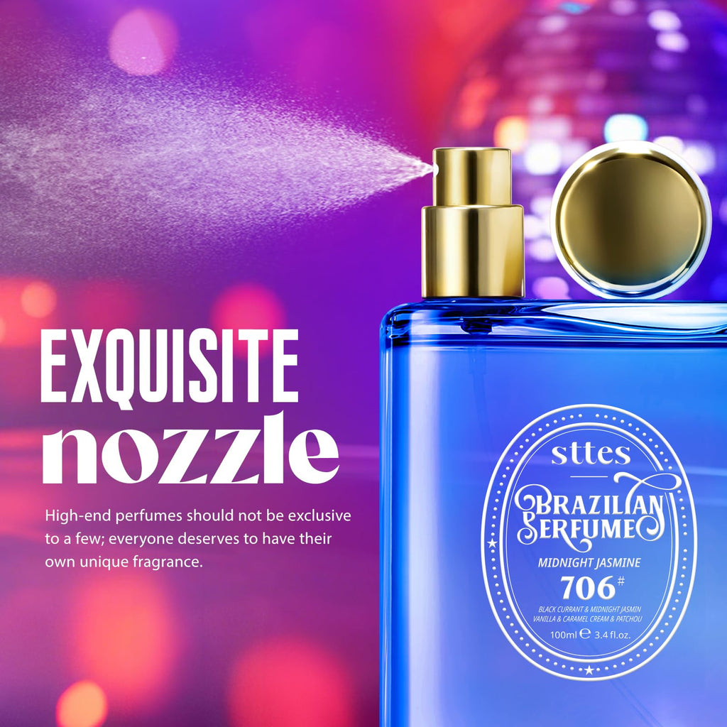 Sttes Perfume 706# (MIDNIGHT JASMINE) ��� Eau De Parfum 100ml (3.4 fl oz) ��� Black Currant, Jasmine, Vanilla