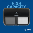 Georgia-Pacific Compact 2-Roll Side-by-Side Coreless High-Capacity Toilet Paper Dispenser by GP PRO (Georgia-Pacific); Black; 56784A; 1 Dispenser