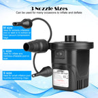 AGPTEK Rechargeable Air Pump, Electric Air Pump 4000mAh Battery Quick-Fill Inflator & Deflator with 3 Nozzles, Lightweight & Portable Perfect for Air Beds, Air Mattresses, Pool Toys & Inflatable
