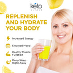 Keto Vitals Electrolytes Powder | Keto-Friendly Electrolytes with Potassium, Magnesium, Sodium, Calcium | Keto Electrolytes Supplement Energy Drink Mix | Sugar-Free, Zero Calories, Zero Carbs