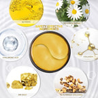Fivewan 24k Gold Under Eye Patches - 120 Pcs Eye Mask Pure Gold Anti-Aging Collagen Hyaluronic Acid Under Eye Mask for Removing Dark Circles