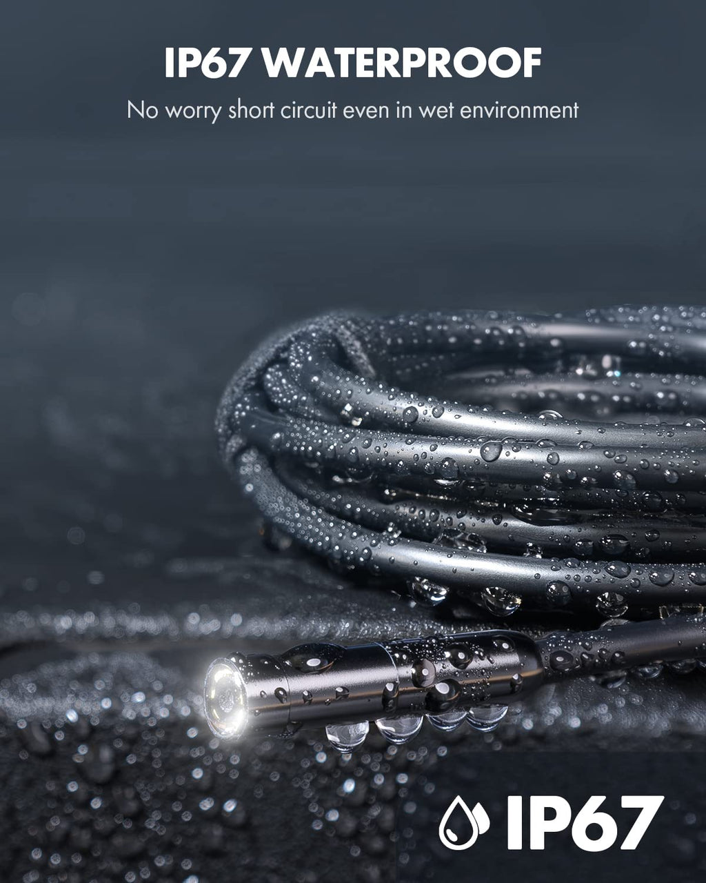 Anykit Endoscope Camera with Light, 1920P HD Borescope
