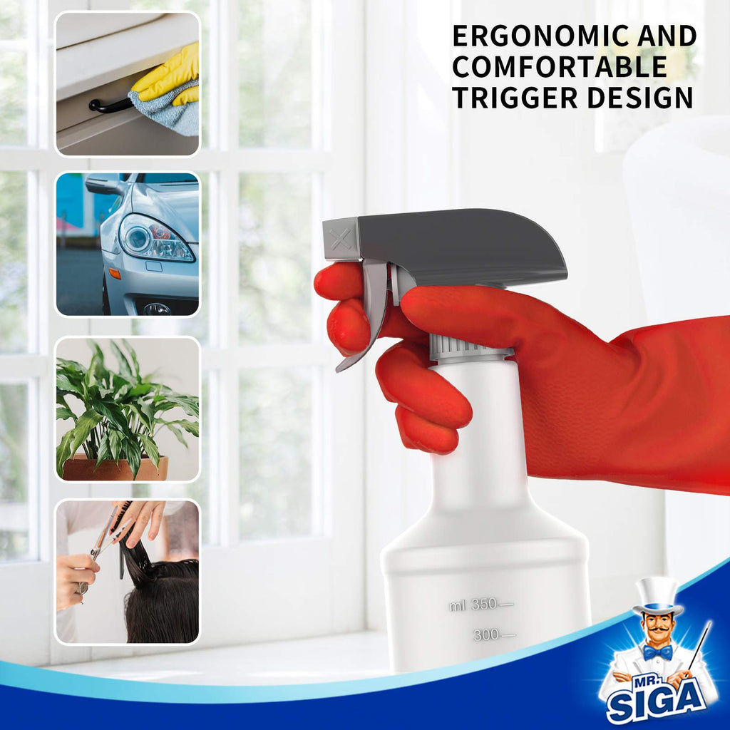 MR.SIGA 16 oz Empty Plastic Spray Bottles for Cleaning Solutions, 3 Pack