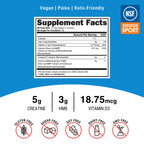 OptimalStack Creatine Monohydrate, HMB, & Vitamin D3 Stack | with Creapure Creatine, Clinical Dosage of myHMB, and Vitamin D3 | NSF for Sport Certified | Unflavored, 30 Servings