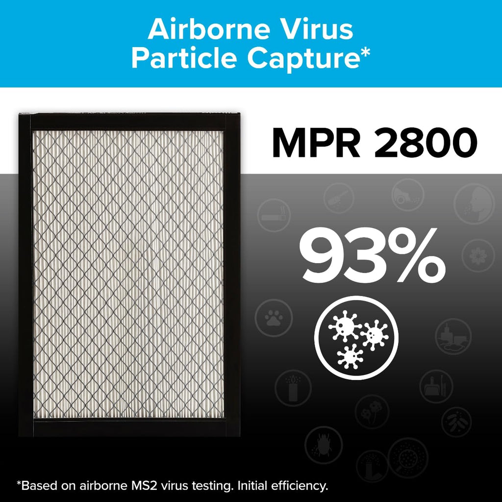 Filtrete 16x25x1 Air Filter, MERV 14, MPR 2800, 2 HVAC Filters
