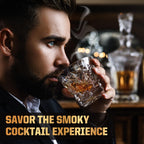 Whiskey Advent Calendar 2026 for Men, 24 Day Bourbon Smoker Infuser Kit for Cocktail and Whisky Lovers, Perfect Christmas for Husband, Dad, Boyfriend, Him(NO Butane, Glass)