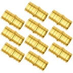 10 Pack 3/4" PEX Fittings, Brass Straight Coupling Fittings