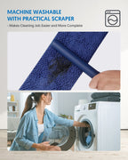 Microfiber Mops for Floor Cleaning - BPAWA Flat Floor Mop Wet Dry Use for Hardwood Floors Laminate Wood Tile Vinyl Wall Hard Surface, Bathroom Kitchen Dust Mop with 4 Reusable Washable Chenille Pads