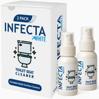 INFECTA WHITE – Toilet Spray, Travel Size Multipurpose Cleaning Spray (50 ml), All Purpose Cleaner for Toilet Seats, Bathtub, Fresh Scent, Bathroom Essentials & Mini Travel Toiletries (Pack of 2)