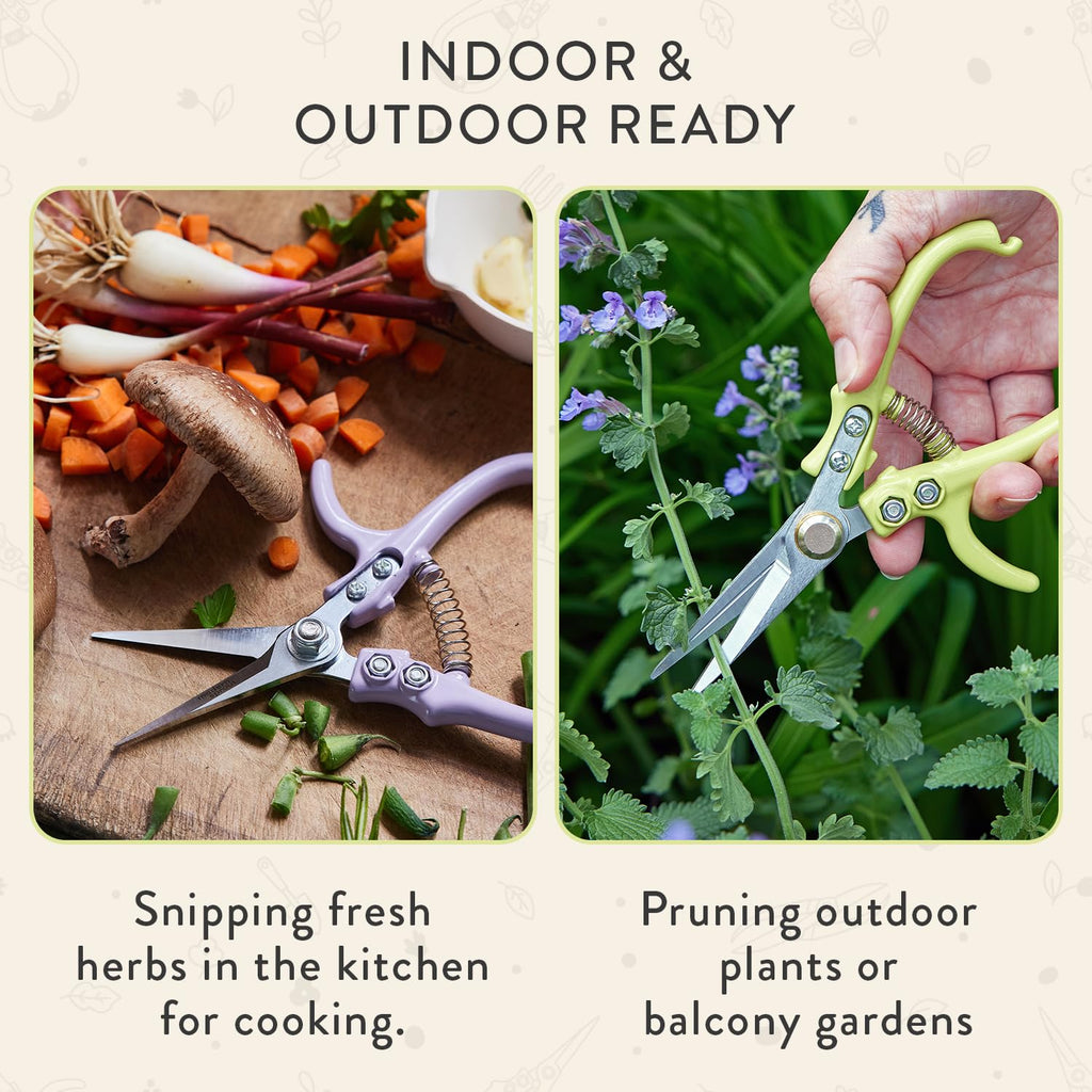 Modern Sprout Pruning Shears- Garden Snips-Herb Scissors- Chartreuse 1-Pack