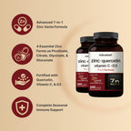 NatureBell Zinc Quercetin with Vitamin C & D3, 480 Capsules (2 Pack) | Quercetin 1,000mg + Zinc 50mg + Vitamin C 250mg + Vitamin D3 5,000 IU | 4-in-1 Advanced Immune & Lung Support | ZincVanta Formula