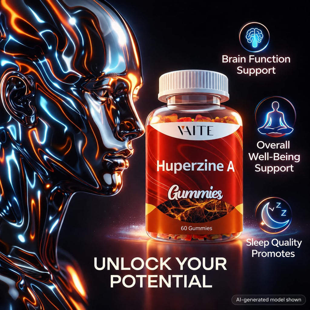 Huperzine A Supplement 200 mcg Gummies - Brain Supplements for Memory and Focus, Supports Cognitive Function & Mental Clarity - for Men, Women & Seniors - Non-GMO, Gluten-Free, 60 Vegan Chewables