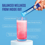 Yesnap MAGICRELAX Calming Sparking Mix 8-in-1 Magnesium KSM-66 Ashwagandha Saffron Vitamin D3 GABA L-Theanine Supports Healthy Cortisol Levels,Mood and Sleep No Sugar Non GMO Raspberry Lemonade Flavor