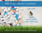Herbatonin® 0.3 mg – The First Plant-Based, Natural Vegan Melatonin Supplement (Phyto-Melatonin) - Low Dose Sleep Aid, Supports Circadian Rhythm & Cellular Health – 90 Capsules (90 Day Supply)