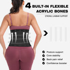 VENUZOR Waist Trainer Belt for Women - Waist Cincher Trimmer - Slimming Body Shaper Belt - Sport Girdle Belt (UP Graded)(Black,Medium)