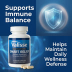 Jqewlg Valisse Smart Relief Pea 600mg - Multi-Pathway Support Formula, Immune Balance, Calm Mind & Body, Joint Comfort & Mobility Support - 60 Capsules