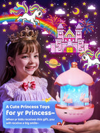PIKOY Carousel Night Light for Kids,15 Sounds&15 Films Star Projector,Gifts