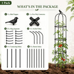 FOLLOOK Garden Obelisk Trellis for Climbing Plants Outdoor, 67", 1 Pack