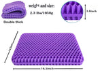 NC Gel Seat Cushion, Breathable Honeycomb Design Seat Cushion ，Body Pressure Distribution Portable Seat Cushion，Gel Seat Cushion for Back Pain Suitable for Home Office Chair Car (Purple+Black)